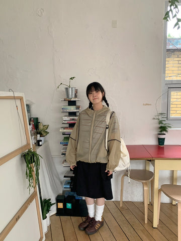 Tsukane string piping wind jumper